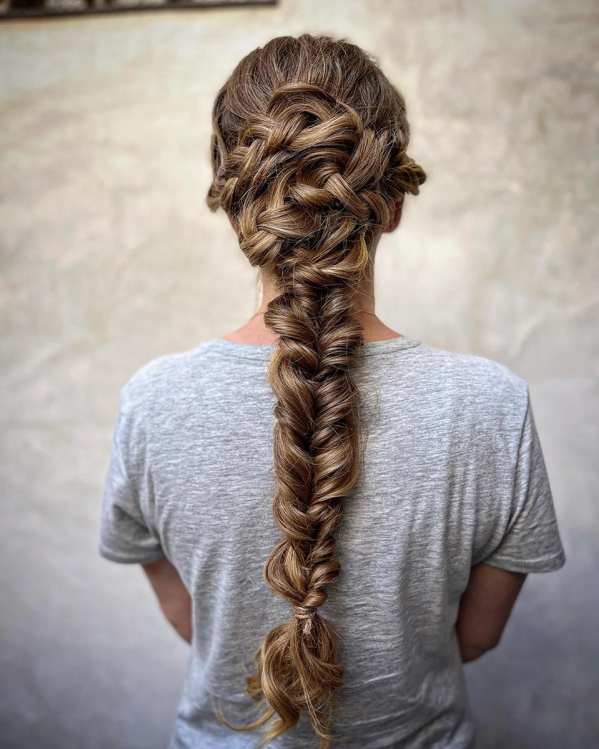 Detalle de una trenza elaborada en Nuria Olías